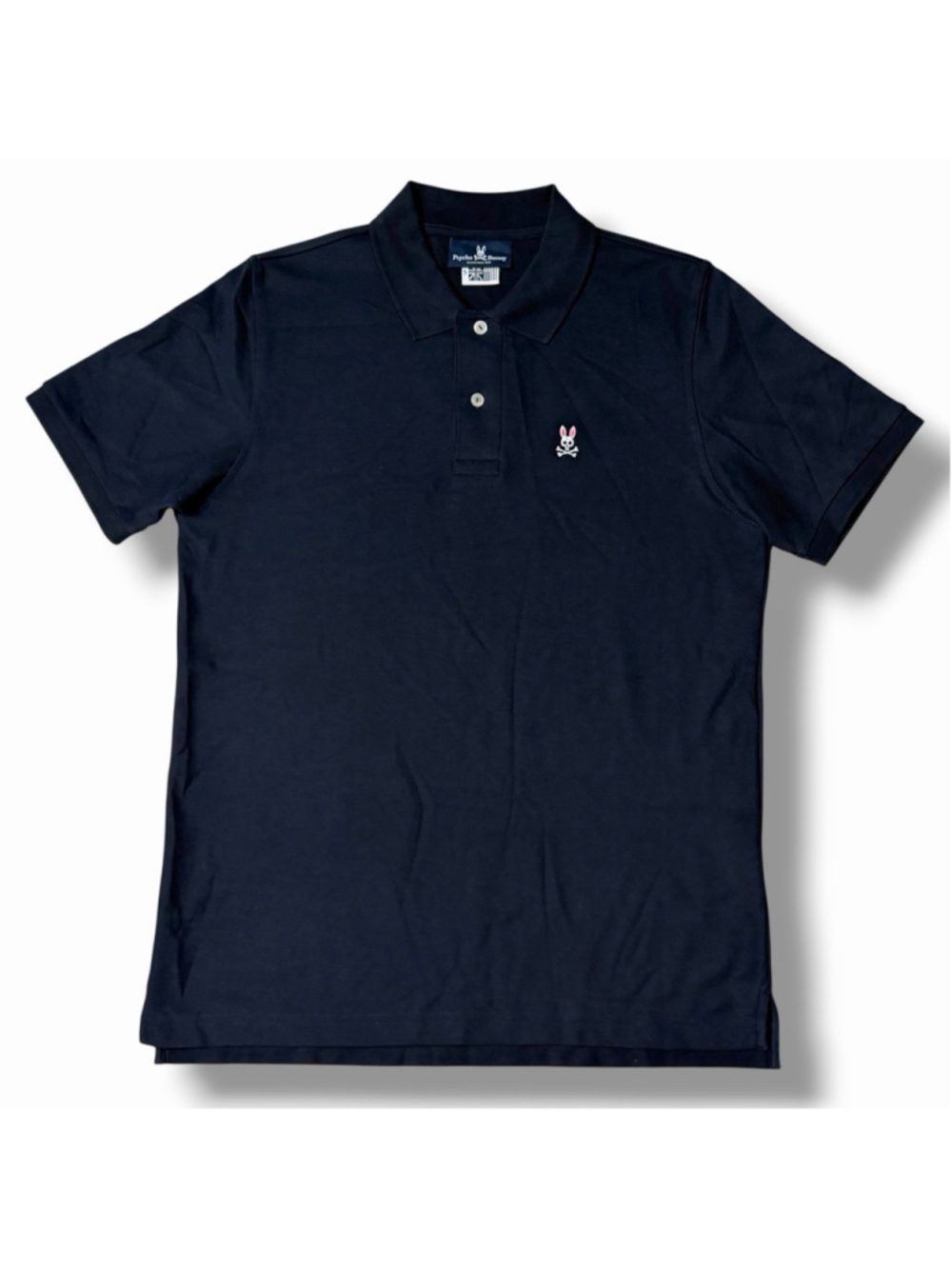 Psycho Bunny Men's Pique Polo Size 5-M Black Knit Pima Cotton Preppy Golf MINT